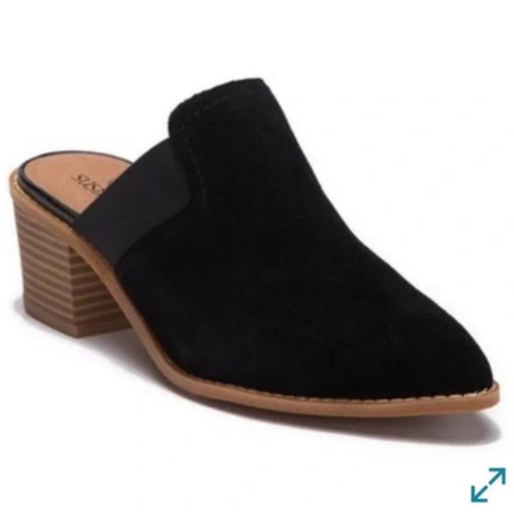 Susina Black Suede Block Heel Mule Size 8.5 - Picture 1 of 5